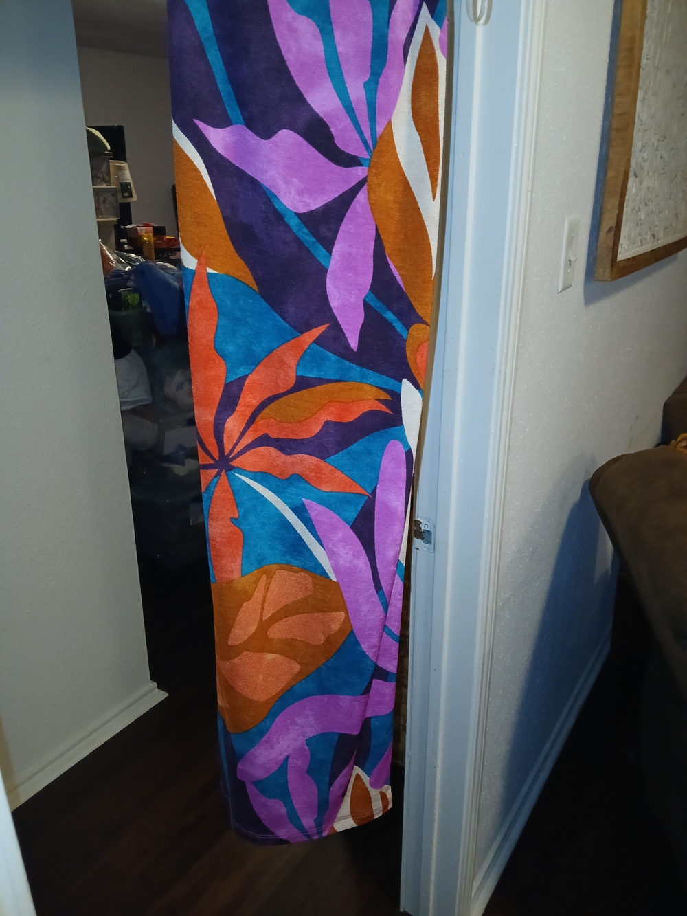 Multicolor Tropical Leaf Print Dress